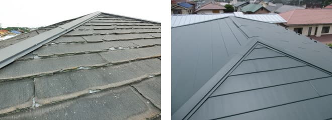 横浜市戸塚区の屋根修理、屋根葺き替え例